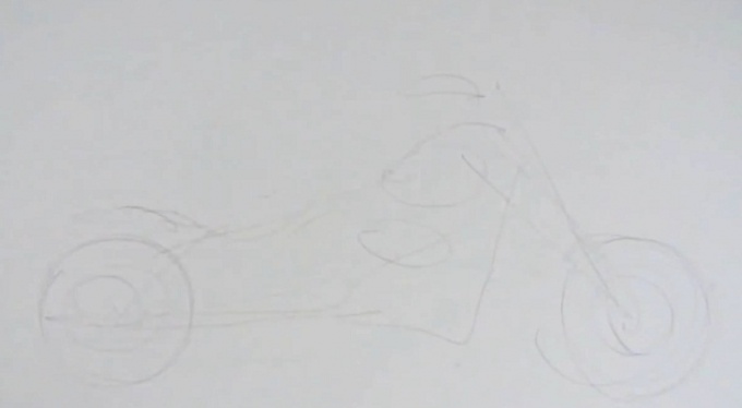 How to draw a motorcycle