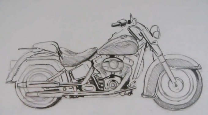 How to draw a motorcycle