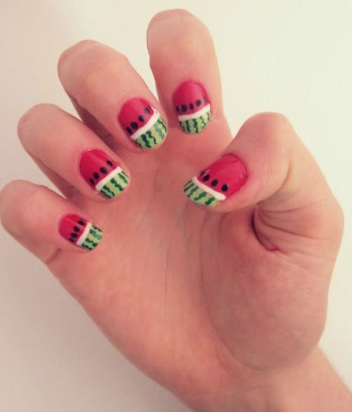 How to make a watermelon manicure