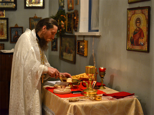 What parts does the divine liturgy consist of?