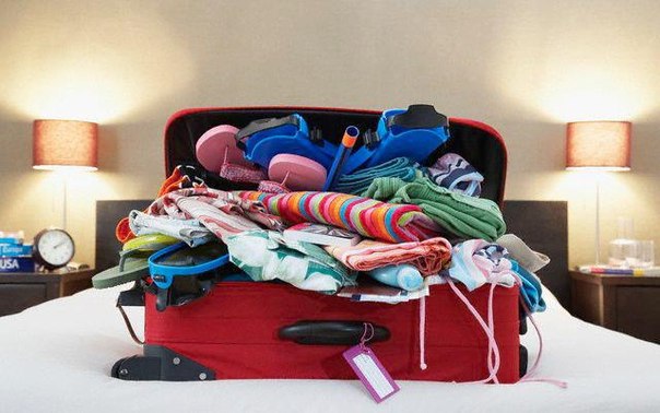 How to fold a travel suitcase