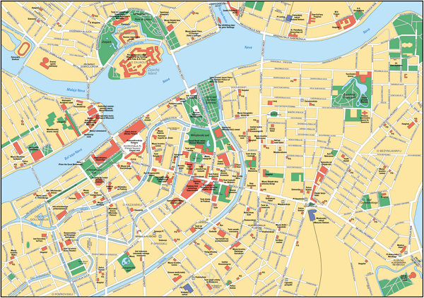 How many districts in St. Petersburg