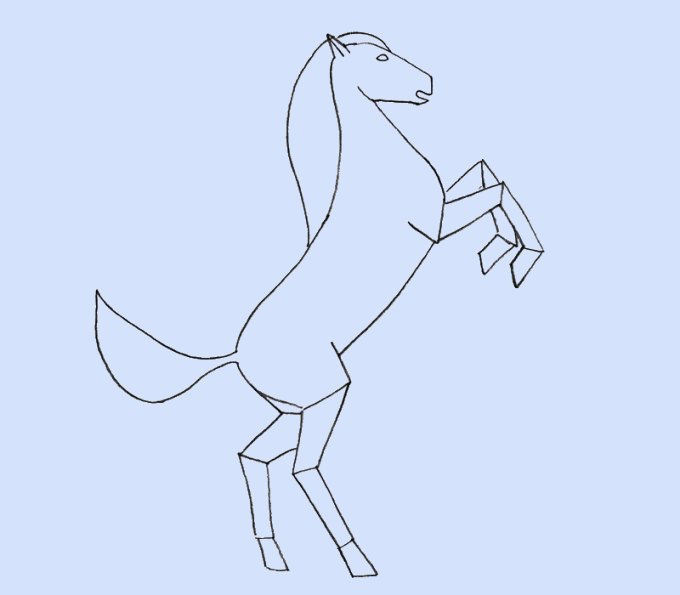 How to draw a <strong> horse </ strong>